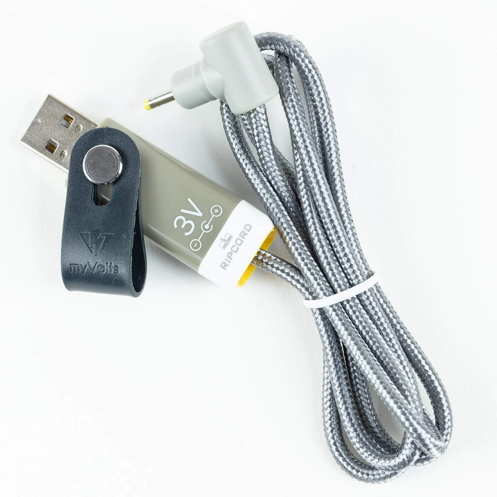myVolts Ripcord - USB to 3V DC power cable compatible with Sony MZ-RH10, MZ-M100 Mini Disc Player