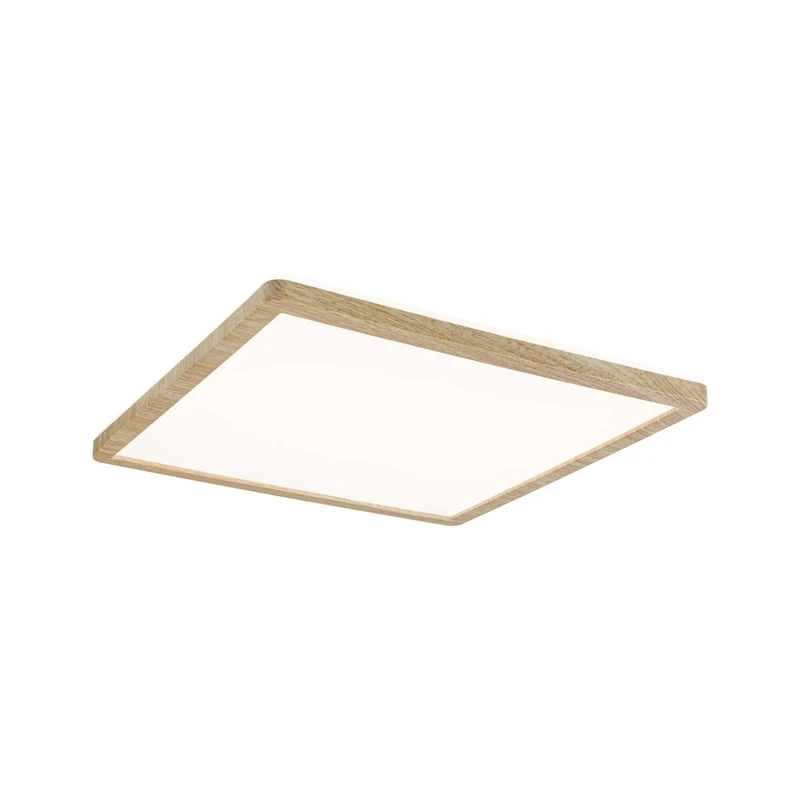 Paulmann Atria Shine 71030 LED Panel Ceiling Light with Backlight Square IP44 16 W 1600 lm 293 x 293 mm Wood Effect Plastic 3000 K Warm White Bathroom Light