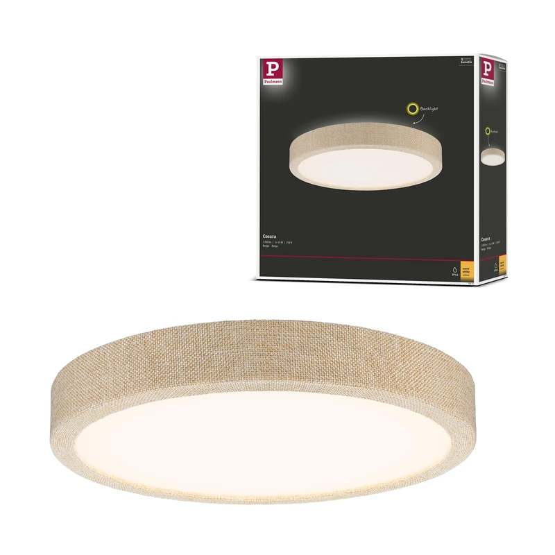 Paulmann 71052 LED Panel Cosara IP44 Round 300mm 15W 1300lm 3000K Beige Ceiling luminaire