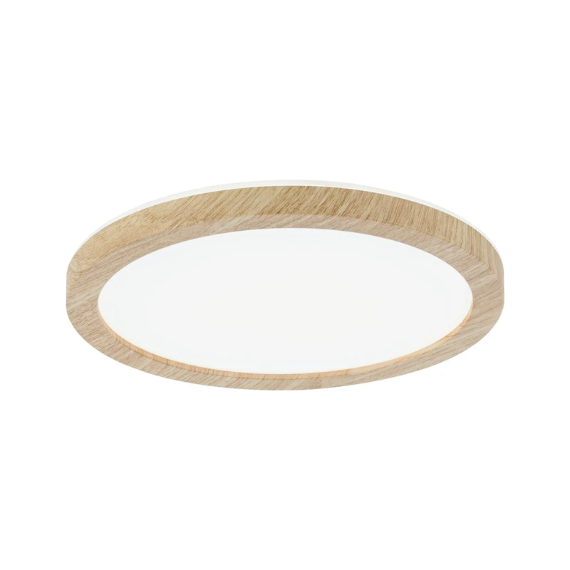 Paulmann 71032 LED Panel Atria Shine Ceiling Light + Round Backlight IP44 11.2W 850lm 190mm Aesthetic Wood Plastic 4000K Bath Light