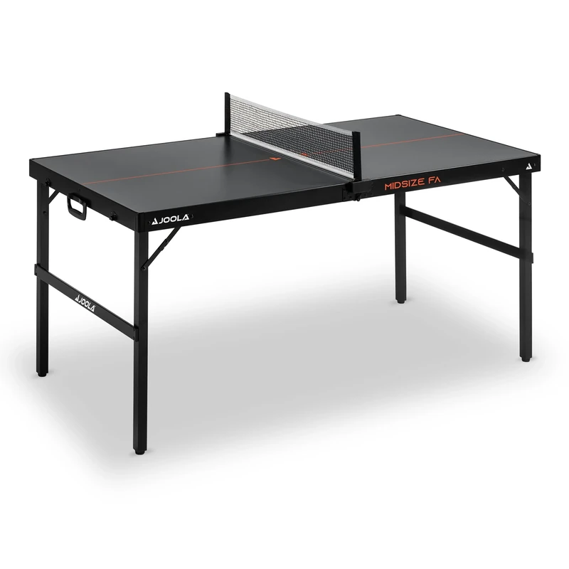 JOOLA table tennis table "Midsize FA", Unisex-Adult, folding table tennis table, incl. table tennis net Grey-Orange, 152x71,5x76, 12kg