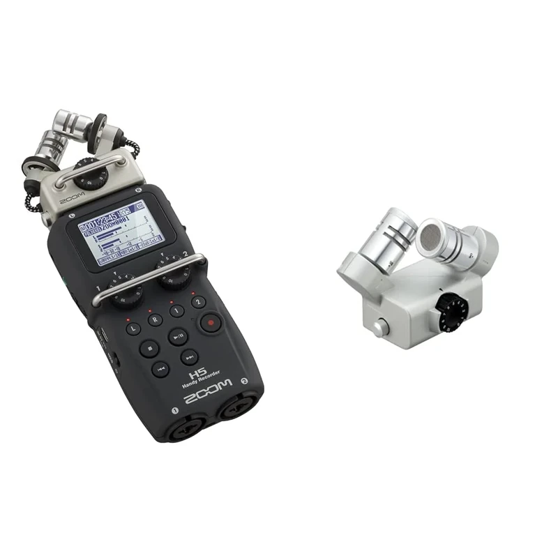Zoom H5 4-Track Portable Recorder for Audio for Video, Music, and Podcasting, Stereo Microphones, 2 XLR/TRS Inputs, USB Audio Interface, Battery Powered and Zoom + Official Accessory Pack (APH5)