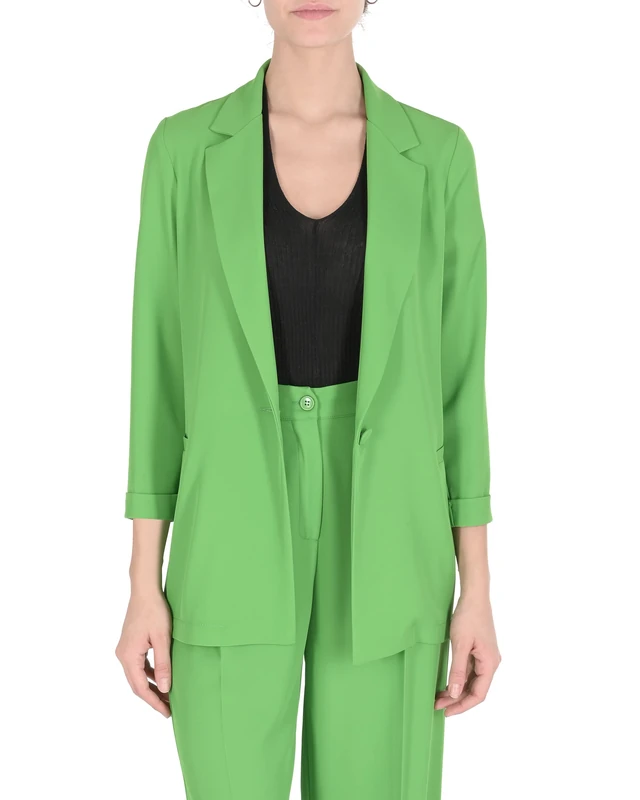19V69 ITALIA Women's Jacket Miky Tess. Flash Casual Blazer, Green Apple, XS