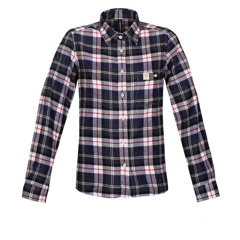 Rock Experience REMS00201 RE.CANAZEI Man T-Shirt Unisex Check Blue Nights+Ebony S - Image 1