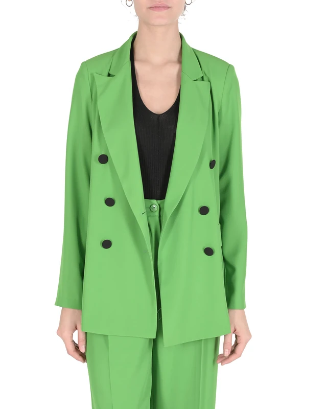 19V69 ITALIA Women's Jacket Lara Black Tess. Flash Casual Blazer, 10