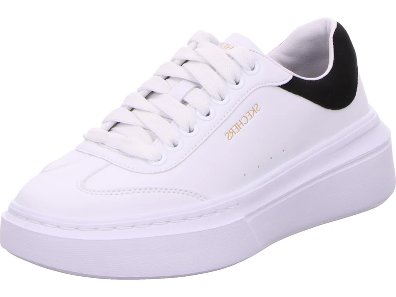 Skechers Women's Cordova Classic Best Behavior Sneaker, White Duraleather Black Trim, 6.5 UK