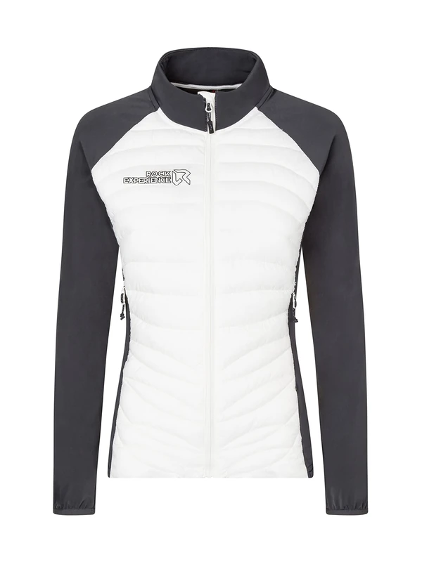 Rock Experience REWJ06001 TEQUILA HYBRID Jacket Women's 0006 Marshmallow+1323 Ebony M