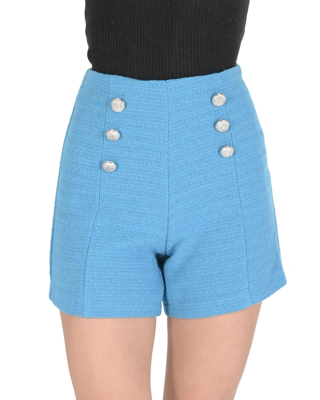 19V69 ITALIA Women's Short ANELLA Cream TESS. Chanel UNITO Trunks, Cream, - Image 1