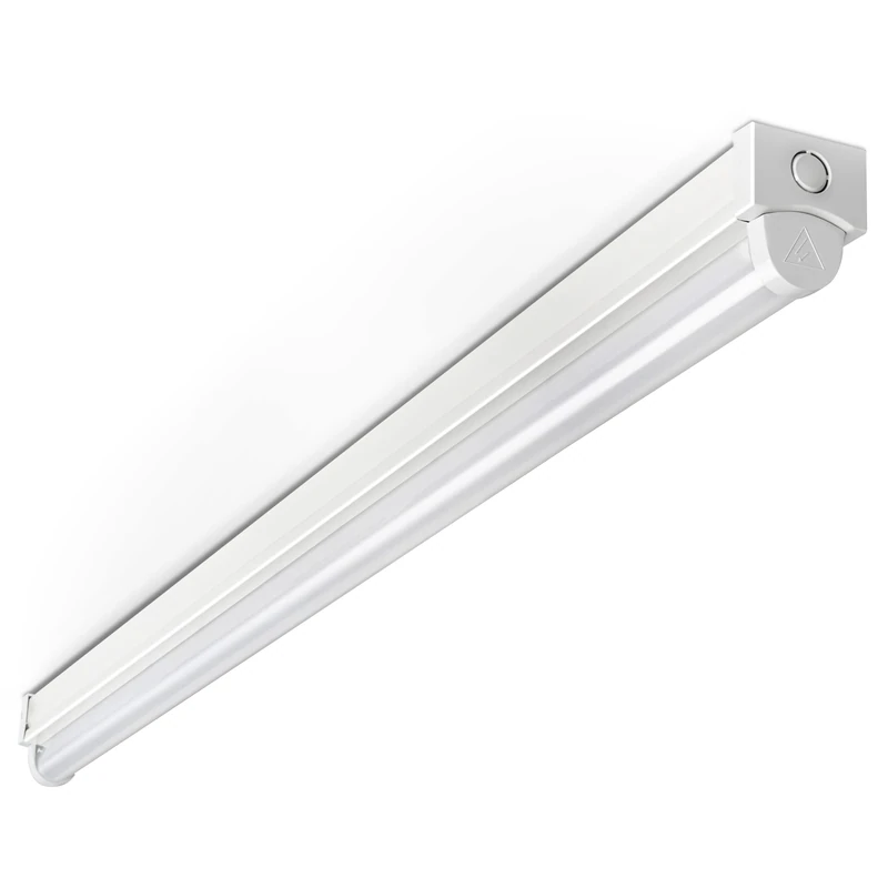 Bright Source 4ft 38w Integrated Emergency LED Twin Batten, 4910lm, 3CCT Switchable 3000K 4000K 6000K, Replaces 2x36w Fluorescent, Steel & Polycarbonate, Easy Installation, for Garage, Shed, Offices