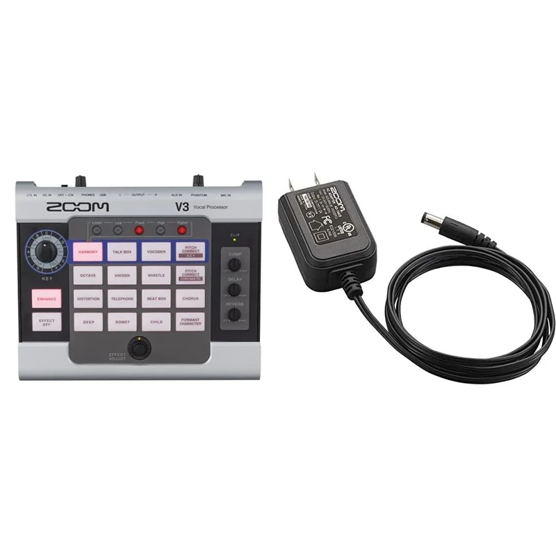 Zoom V3 Vocal Processor and ZOOM AD-14F PSU, 1.0A, AC-ADAPTER