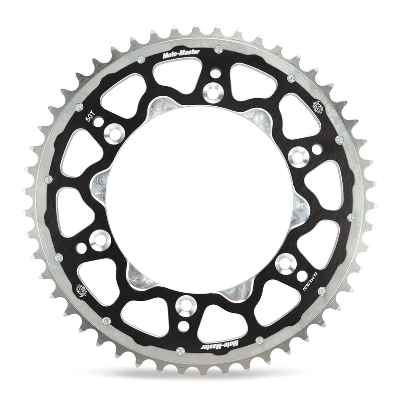Moto Master Motorcycle Crown Offroad Fusion Series 420-46T in Hardened Steel and Aluminum Alloy