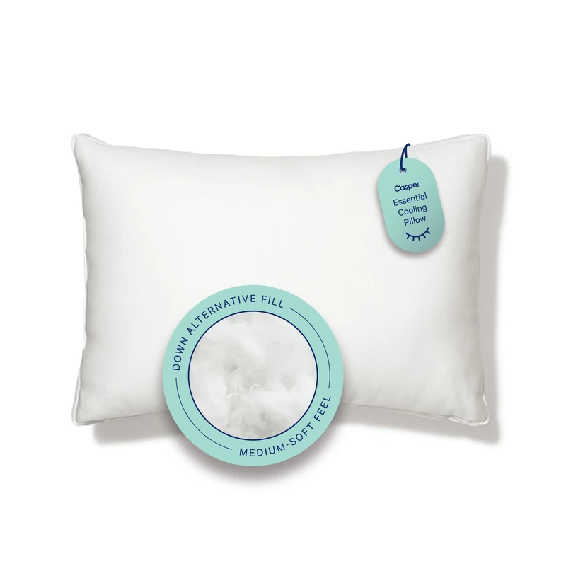 Casper Sleep Essential Cooling Pillow, Standard, White
