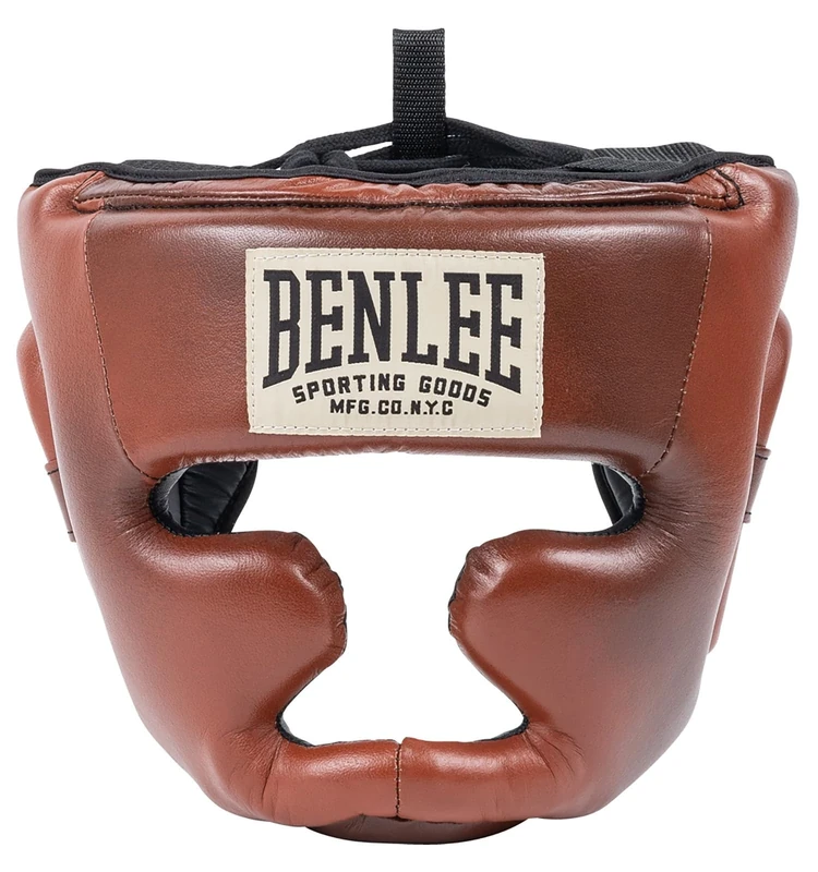 Benlee Premium Leather Headguard Brown/Black/Beige S/M