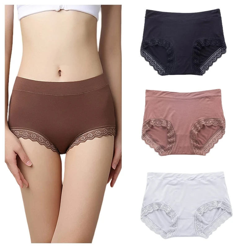 marysgift High Waist Cotton Briefs - Tummy Control & Comfort (UK 8-10)