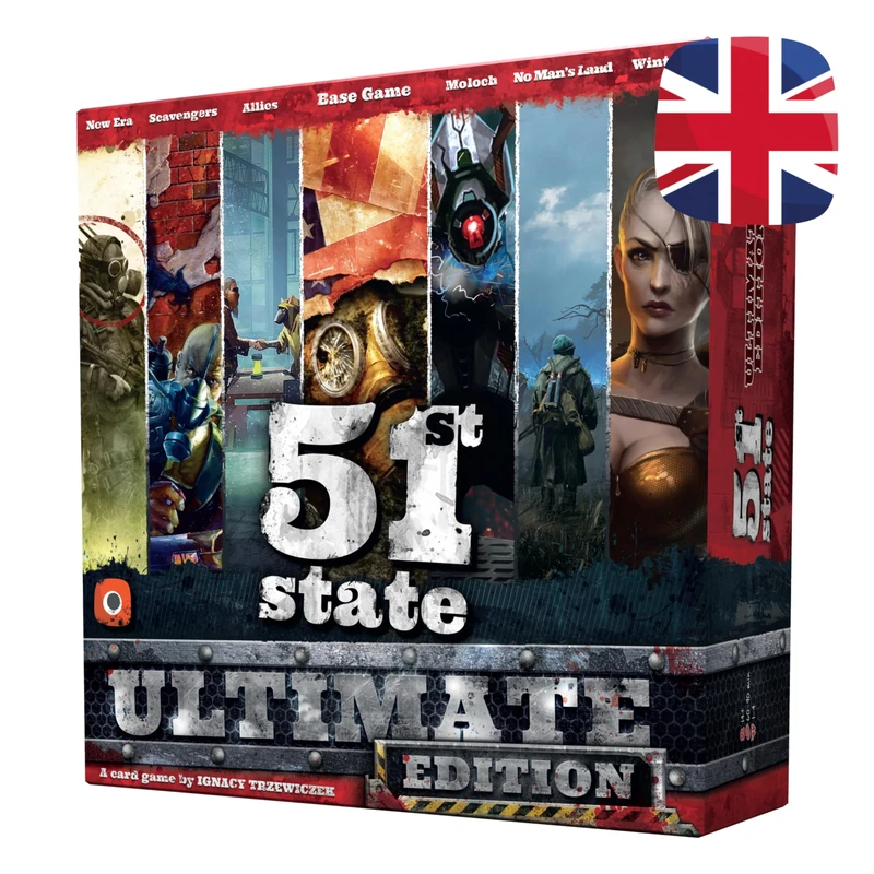 Portal Games | 51st State: Ultimate Edition | Post-Apocalyptic Strategy Board Game, Complete Core Game + 6 Expansions | 1 to 4 Players | 75 Minutes