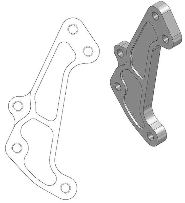 Moto Master SMR Supermoto Racing Caliper Adapter
