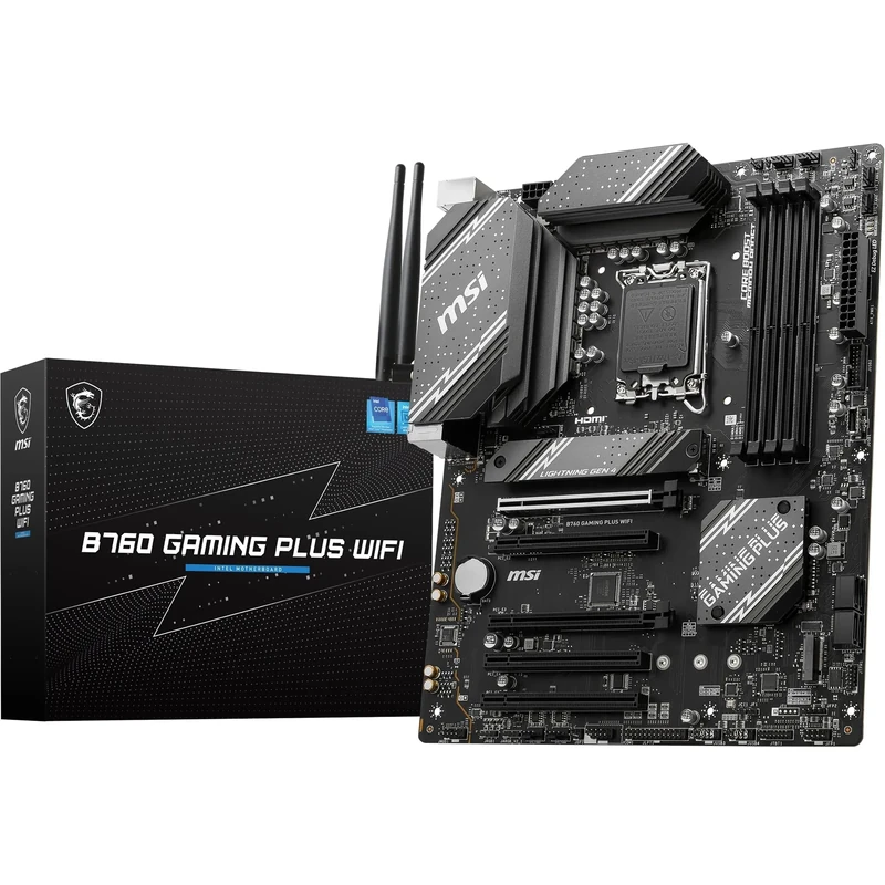 MSI B760 Gaming Plus WiFi ATX Motherboard - DDR5, PCIe 4.0, Wi-Fi 6E