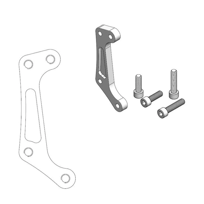 Moto Master Adapter Bracket for Supermoto Racing 300 mm