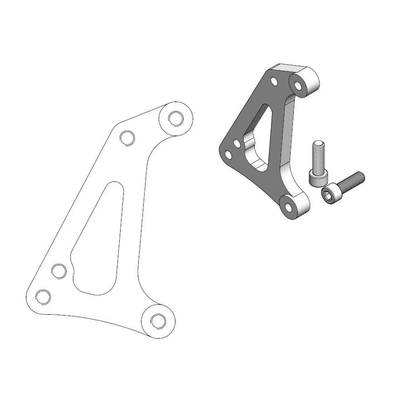 Moto Master Bracket adapter for Supermoto racing caliper 320mm - Image 1
