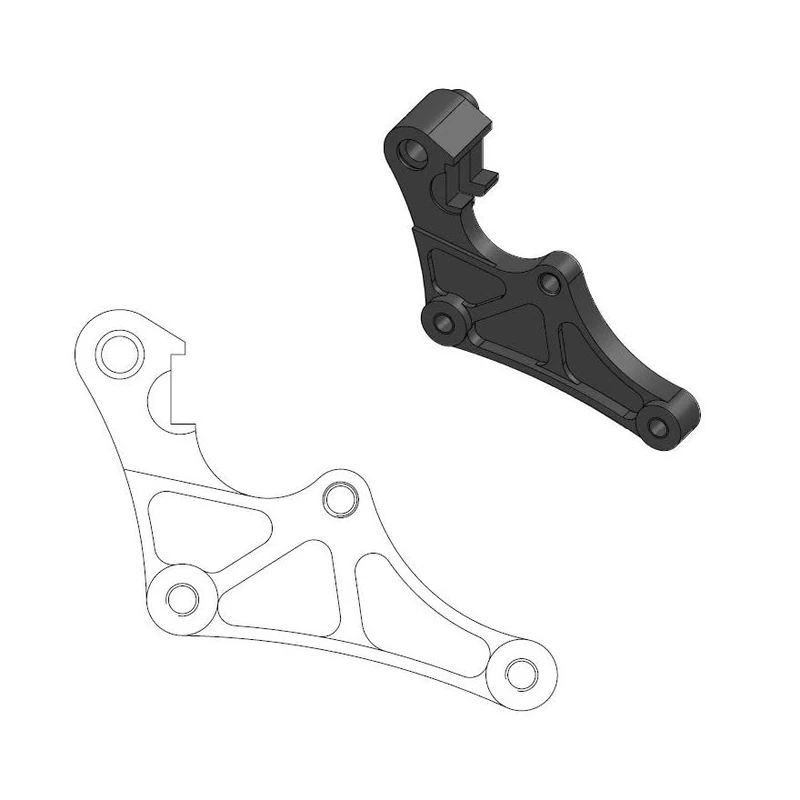 Moto Master Supermoto Mini 290m Front Disc Caliper Bracket Adapter
