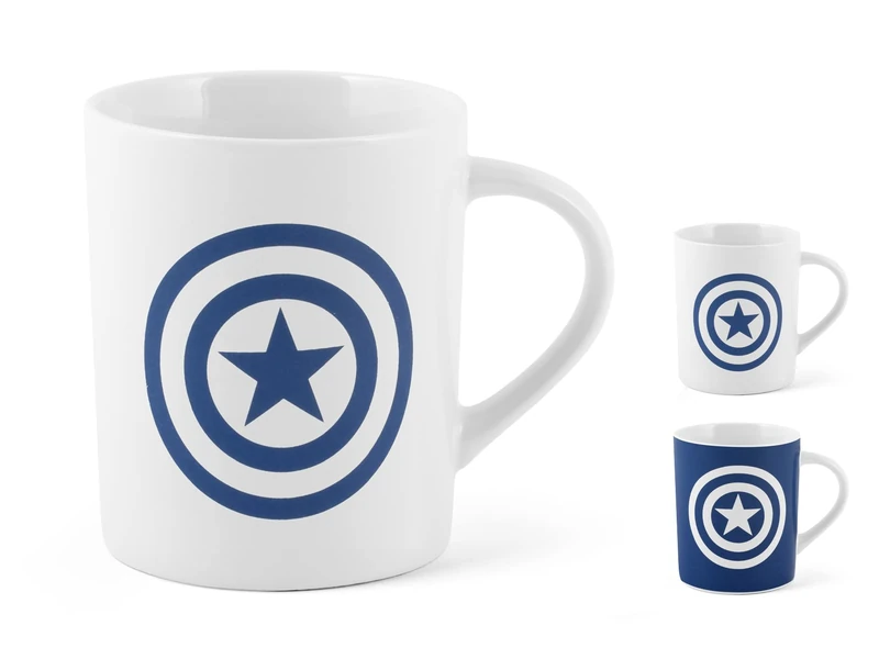 H&H Disney100 Captain America Set 24 Mugs Mug, New Bone China, cc340