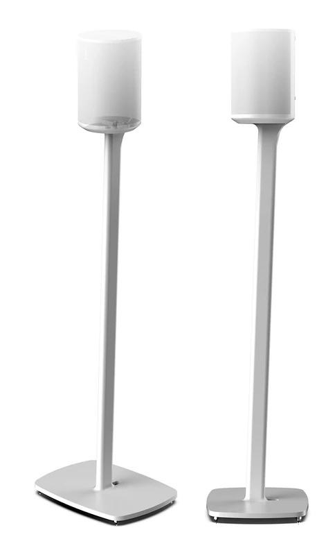 Flexson Floor Stand for Sonos ERA 100, Twin pack in White for soft and hard floors + extension cable and cable management