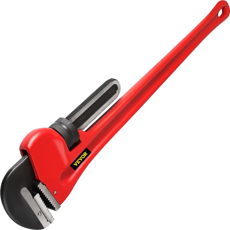 VEVOR 60" Cast Iron Pipe Wrench 200mm Jaw Wrench Adjustable Plumbing Pipe Wrench Heavy Duty for Sink Faucet, Toilet Bowl, Drainer, Bathroom, Kitchen - Image 1