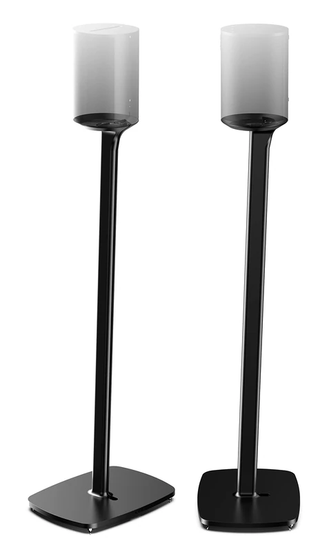 Flexson Floor Stand for Sonos ERA 100, Twin pack in Black for soft and hard floors + extension cable and cable management
