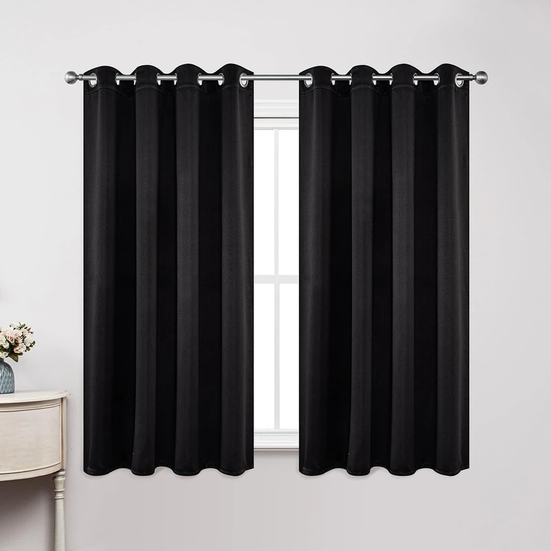 Joydeco Blackout Curtains 72 Inch Length 2 Panels Set, Thermal Insulated Long Drapes 2 Burg, Room Darkening Grommet Curtains for Living Room Bedroom Window