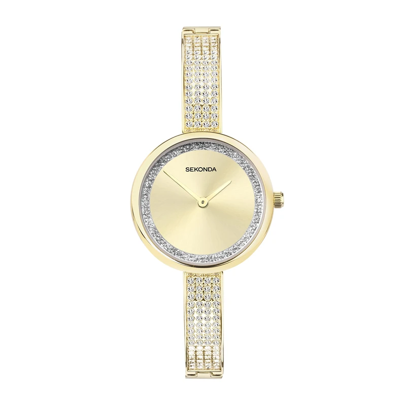 Sekonda Aurora Ladies 29mm Quartz Watch in Champagne with Analogue Display, and Gold Alloy Strap 40598