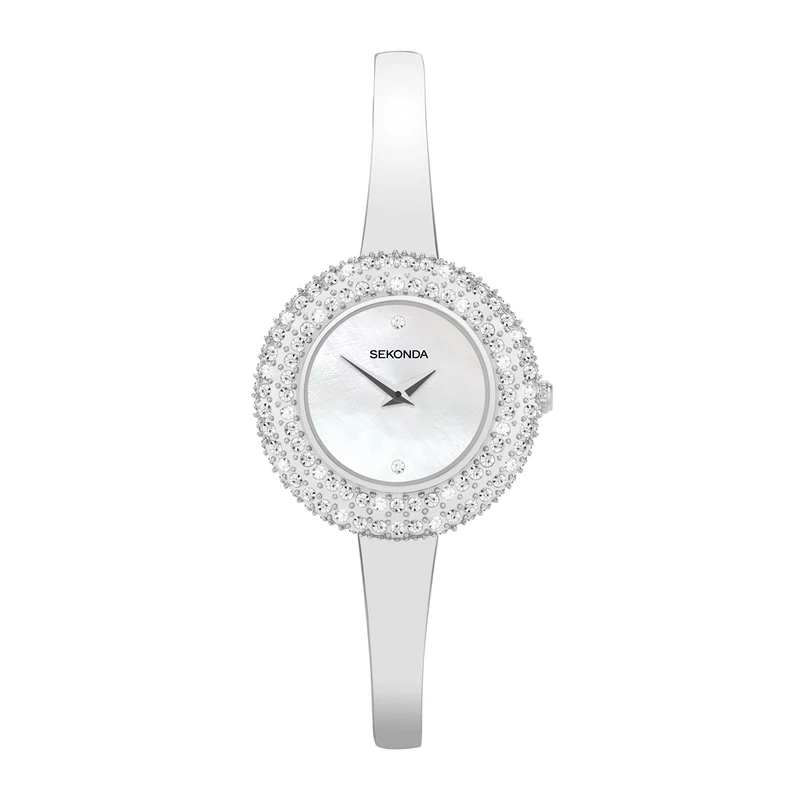 Sekonda Radiance Ladies 30mm Quartz Watch in White Mother of Pearl with Analogue Display, and Silver Brass Strap 40586