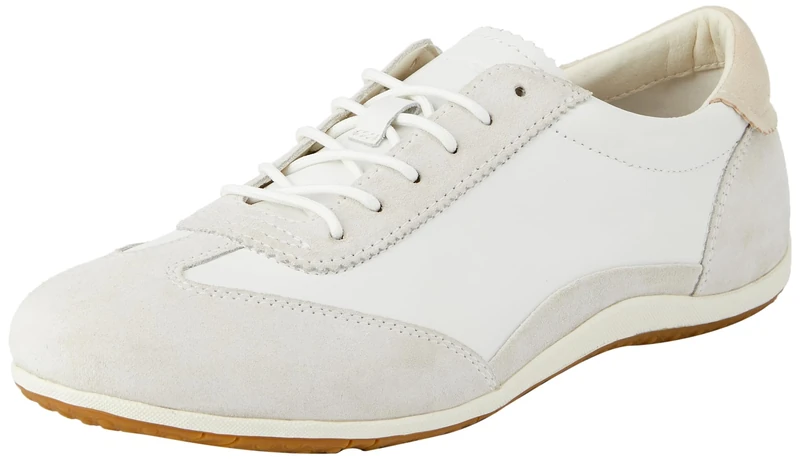 Geox Women's D Vega A Sneaker, Off White Ice, 7 UK