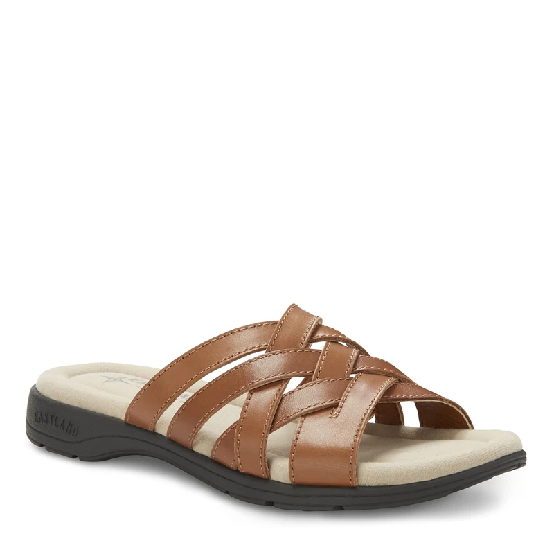 Eastland Women's Hazel Flat Sandal, Tan, 8 UK - Image 1
