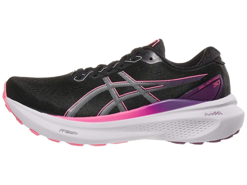 ASICS Women's Gel-Kayano 30 Running Shoes, Black/Lilac Hint, 5 Wide
