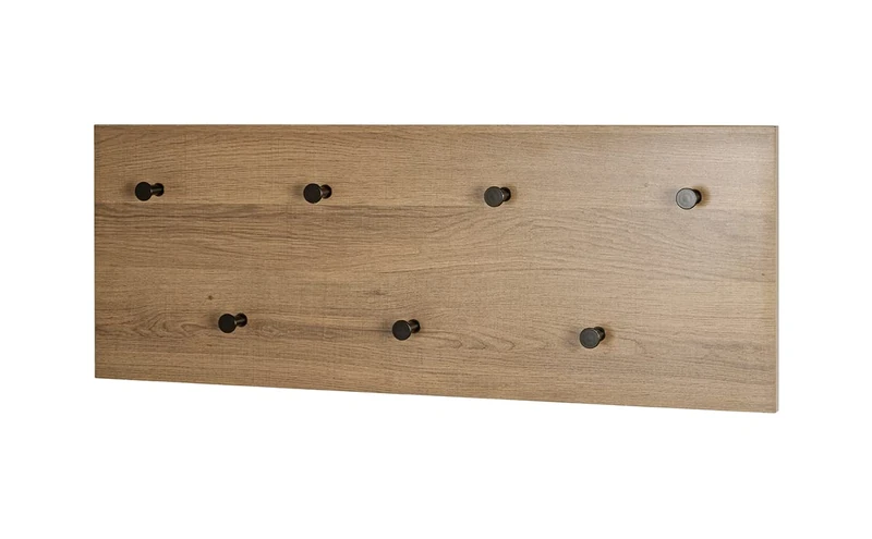HAKU Möbel wardrobe oak, black, MDF, metal - Size: W 80 cm x H 30 cm x D 5 cm, Style: Modern