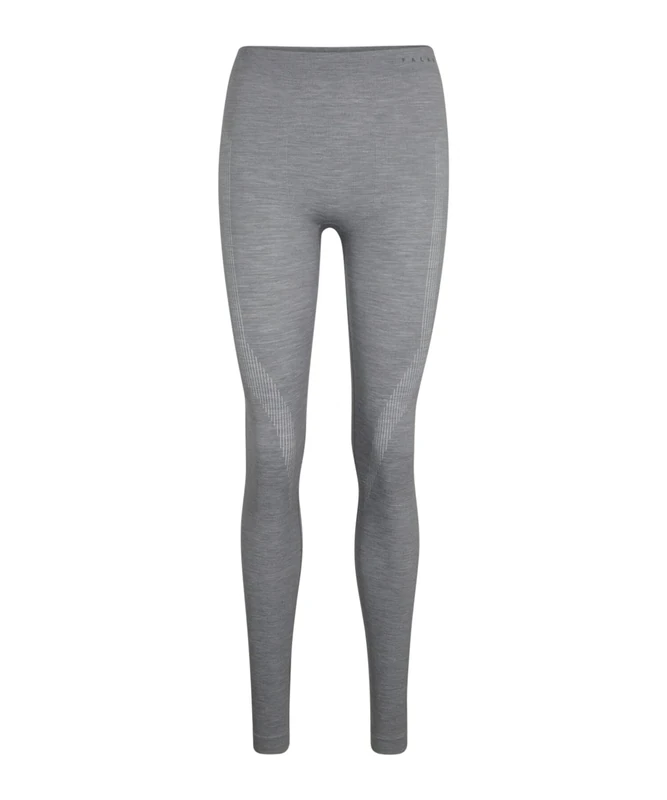 FALKE Men's Wool-Tech Merino Thermal Base Layer Bottoms - Grey