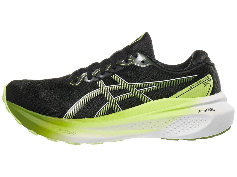 ASICS Women's Gel-Kayano 30 Running Shoes, Black/Glow Yellow, 5 Wide