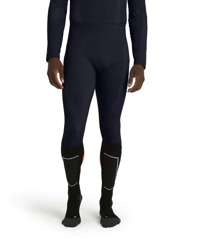 FALKE Men's Wool-Tech Long M Ti Functional Yarn Quick Dry 1 Piece Base Layer Bottom, Blue Space 6116, XXL
