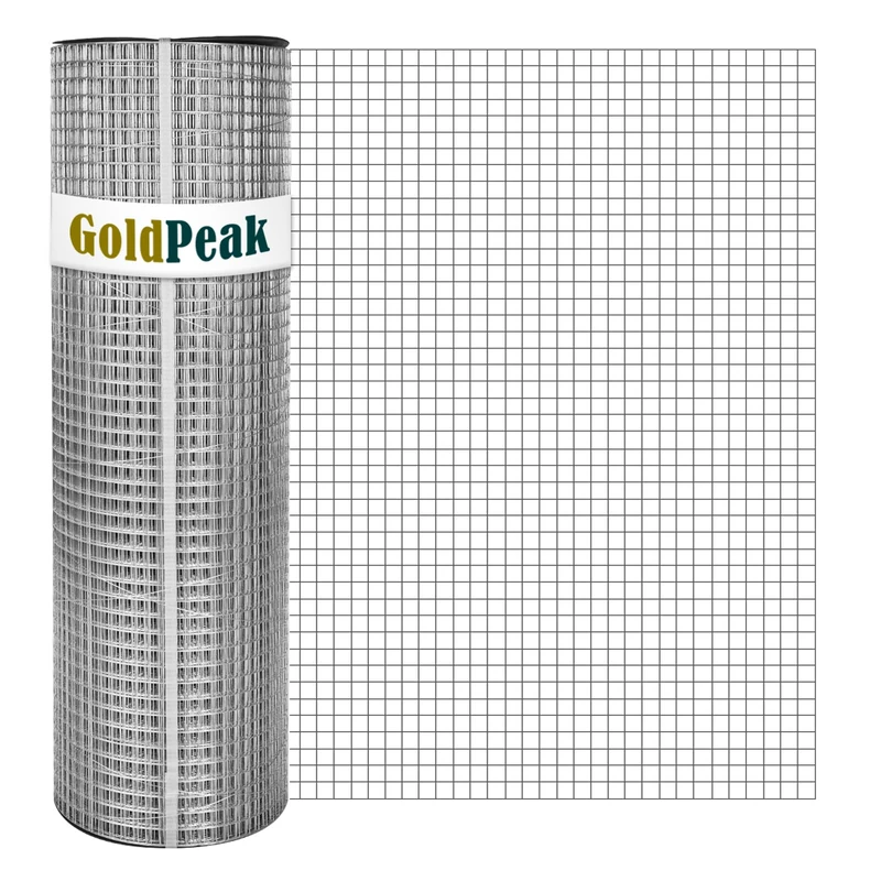 GoldPeak Hardware Cloth 1/2 inch 36 inch x 50 Foot 19 Gauge, Hot-dip Galvanized After Welding, Wire Mesh Roll Chicken Wire Fence Roll Rabbit Wire Cloth Tree Guard Cage Wire