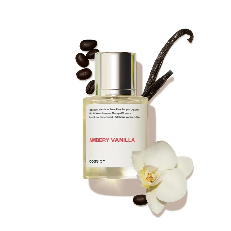 Dossier - Ambery Vanilla 1.7Oz (50ml) - Eau de Parfum - Inspired by Y.S.L's B.lack O.pium - Long-lasting Fragrance - Feminine