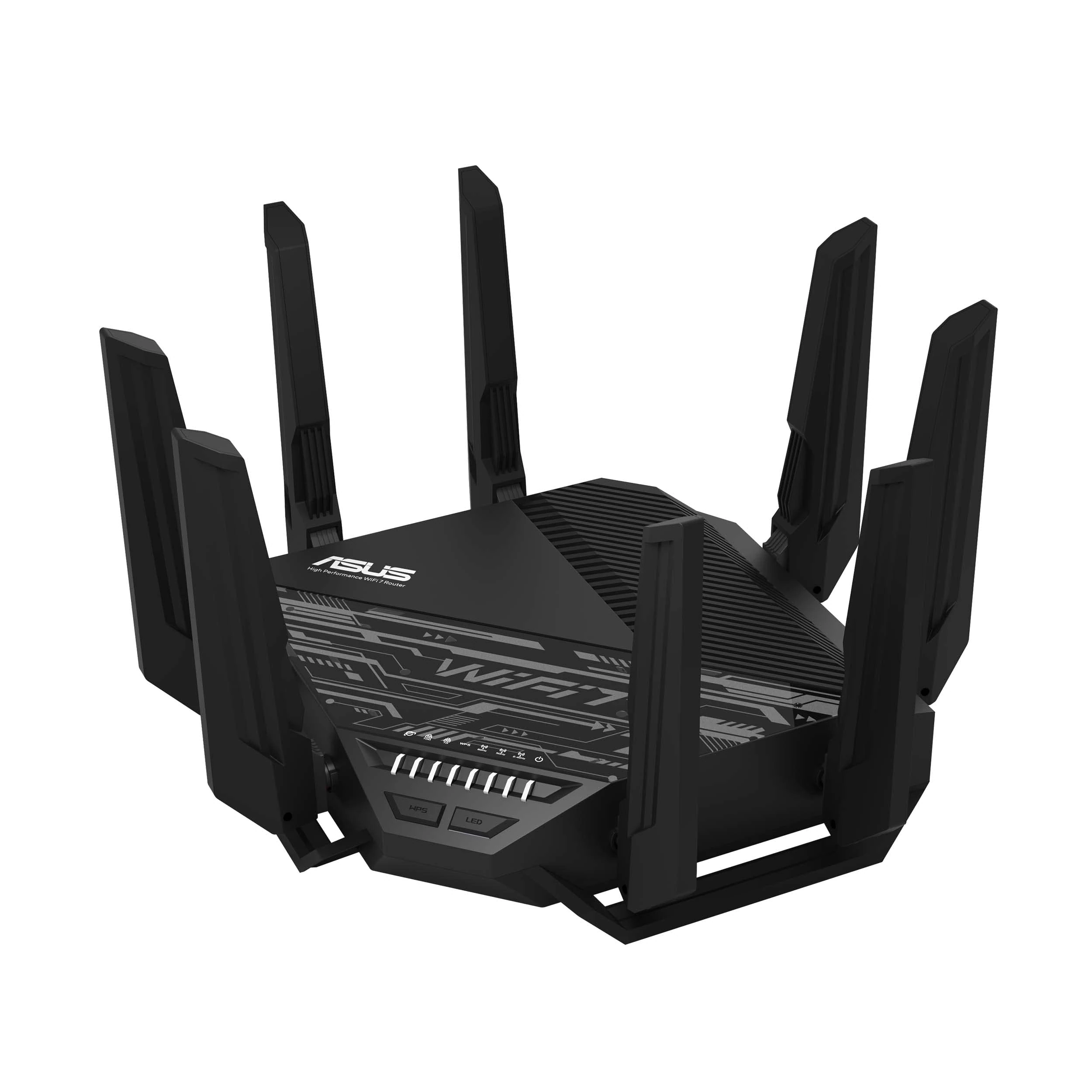 ASUS RT-BE96U BE19000 802.11BE Tri-Band WiFi 7 Router, 6GHz Support, Dual 10G Ports, 320MHz, Lifetime Internet Security, MLO, Multi-RU Puncturing, AiMesh