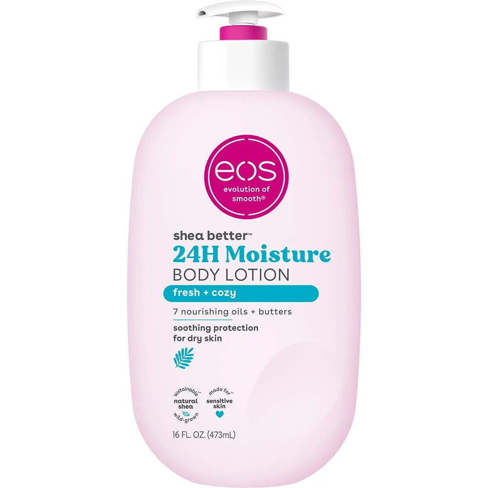 eos fresh & cozy body lotion shea better 24hr moisture - 16 oz/473 ml