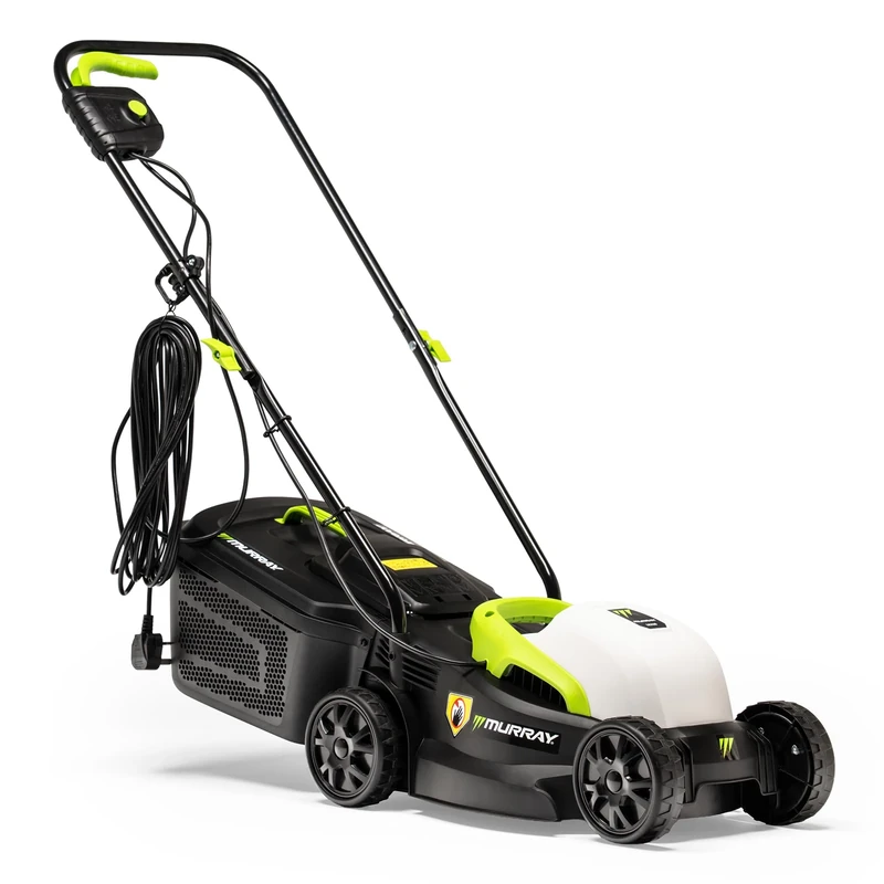 Murray Corded Electric Lawnmower 2-in-1 - Compact Lawn Mower 1200W/32cm with Grass Box 27L for Small Lawns - Ergonomic Soft Grip for Easy Grass Cutting, Overload Protection