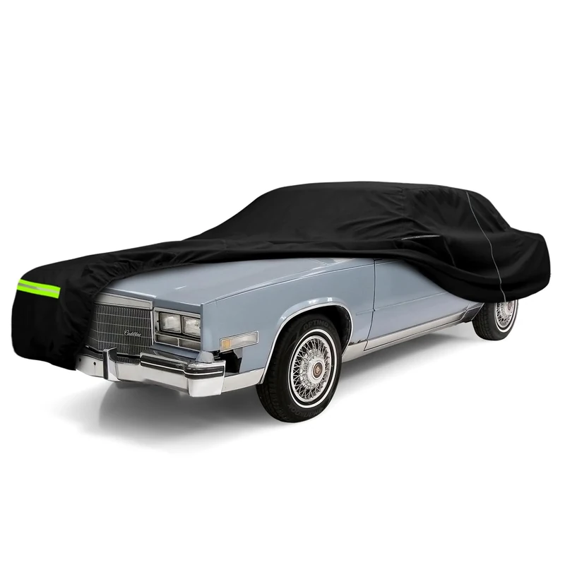 Waterproof Car Cover Replace for 1979-1985 1992-2002 Cadillac Eldorado Biarritz Coupe/Convertible/Hardtop, 210T All Weather Classic Car Covers with Inner Cotton & Lock for Snow Rain Paint Protection