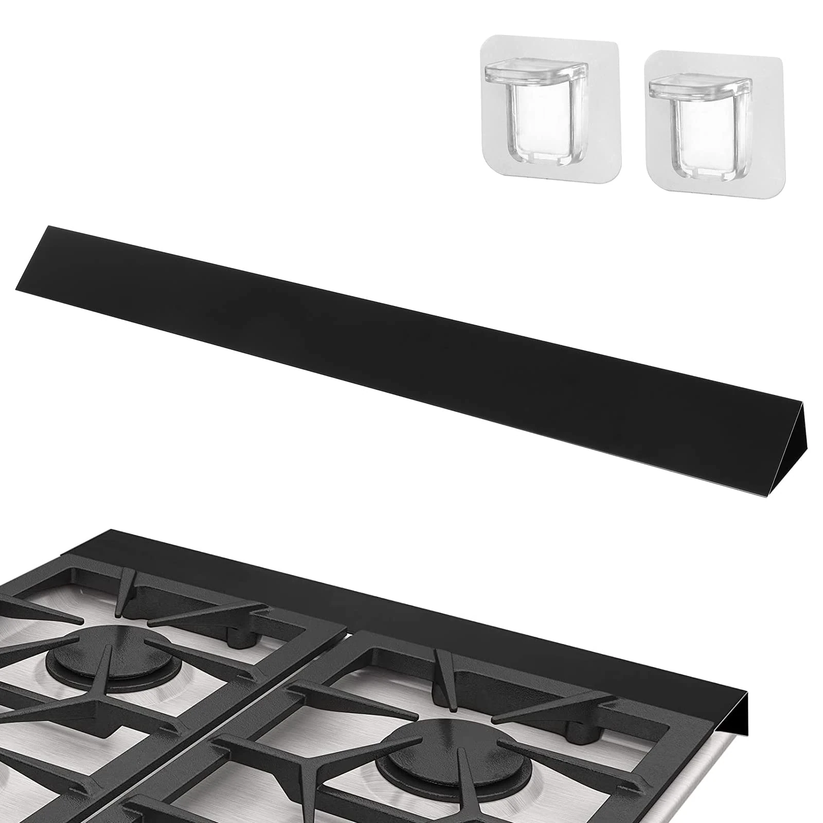 Stainless Steel Stove Gap Covers, Stove Counter Gap Cover, Kitchen Stove Gap Filler, 76cm Stove Spill Guards Stainless Steel, Protect Stove Gap Filler Sealing Spills in Kitchen