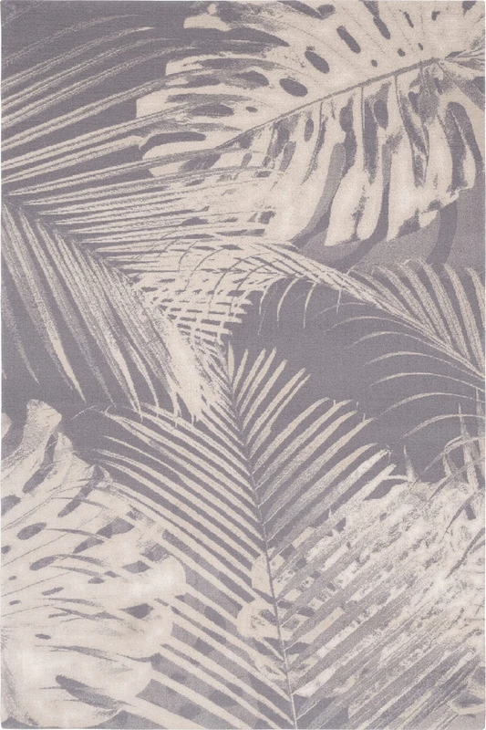 Agnella Various Monstera Rug - Carpet 100% New Zealand Wool - Woven with Wilton Technology - Modern Vintage Retro Living Room Rug - 160 x 240 x 1.20 cm - Grey