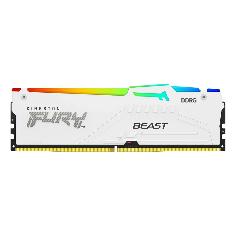 Kingston FURY Beast White RGB 32GB (2x16GB) 6000MT/s DDR5 CL40 DIMM Desktop Gaming Memory Kit of 2 Intel XMP - KF560C40BWAK2-32