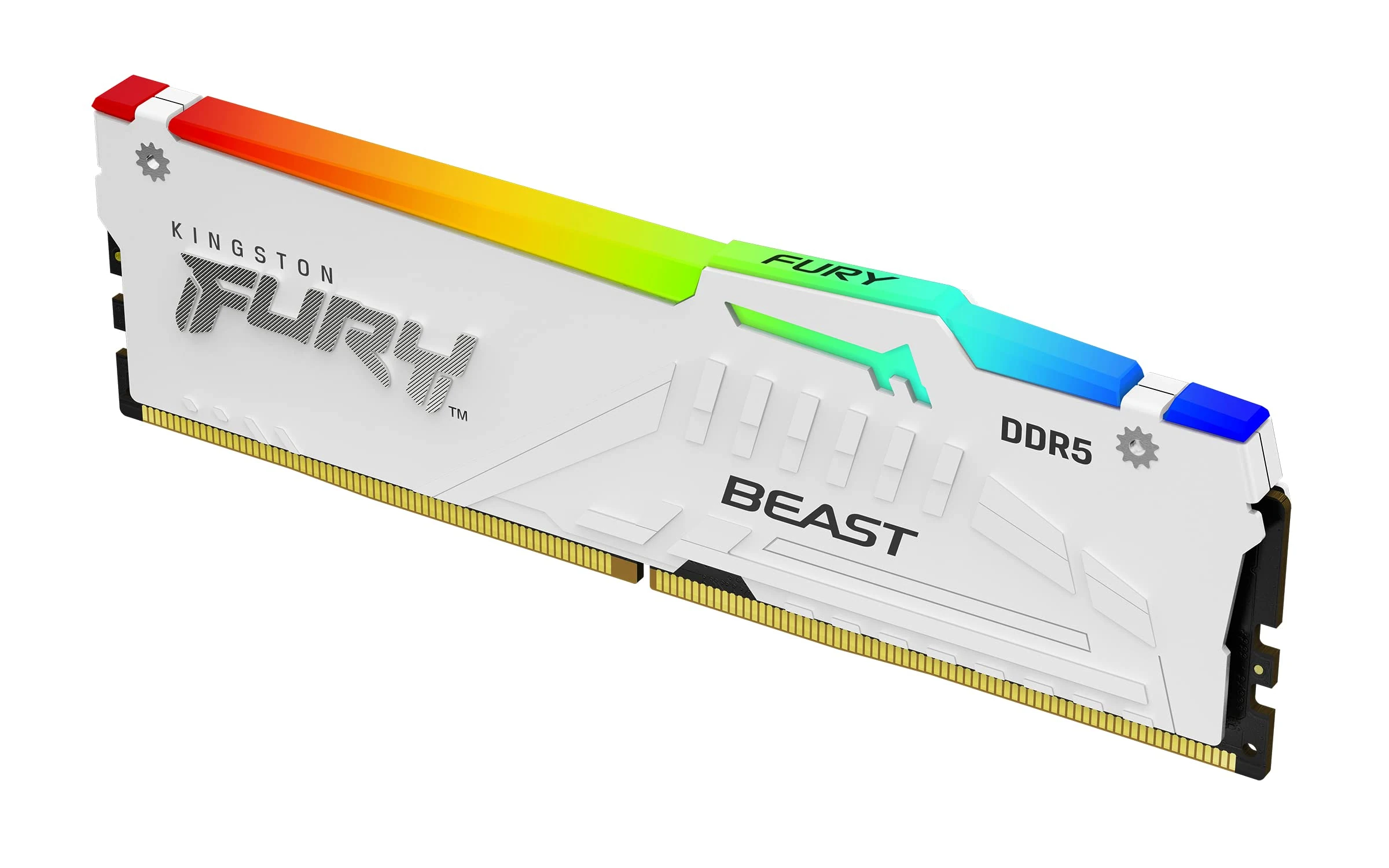Kingston FURY Beast White RGB EXPO 32GB 5600MT/s DDR5 CL36 DIMM Desktop Gaming Memory Kit of 2 - KF556C36BWEAK2-32