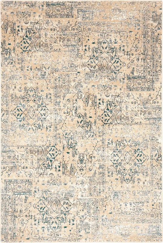 Agnella Various Medley Rug - Carpet 100% New Zealand Wool - Woven with Wilton Technology - Modern Vintage Retro Living Room Rug - 133 x 180 x 1.20 cm - Light Beige