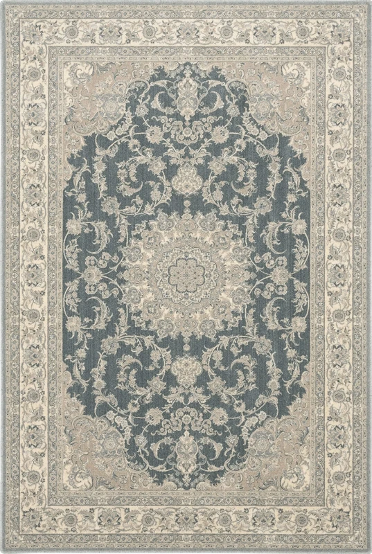 Agnella Various Beatrice Rug - Carpet 100% New Zealand Wool - Woven with Wilton Technology - Living Room Rug Modern Vintage Retro - 133 x 180 x 1.20 cm - Graphite - Image 1